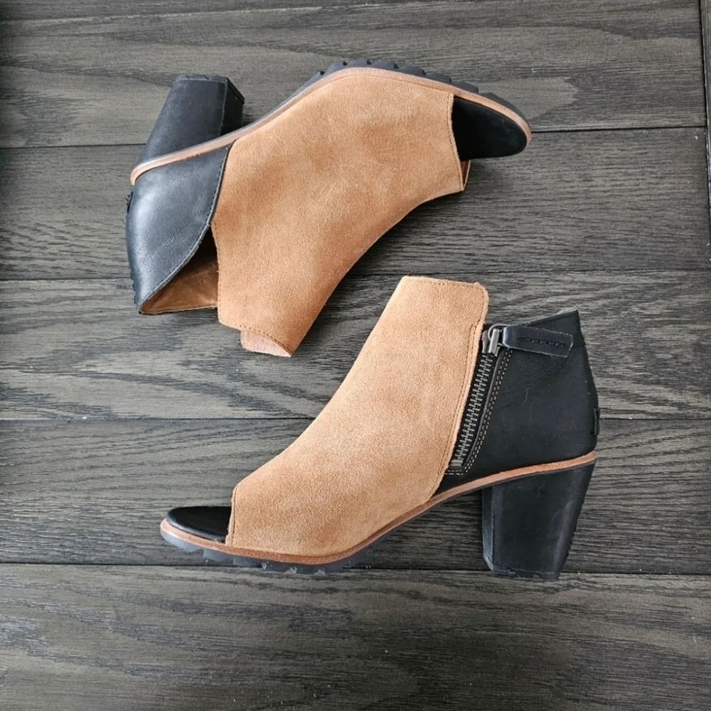 Sorel Nadia Leather High Heel Bootie Size 8.5